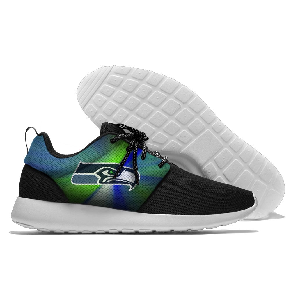 Men's NFL Seattle Seahawks Roshe Style Lightweight Running Shoes 006